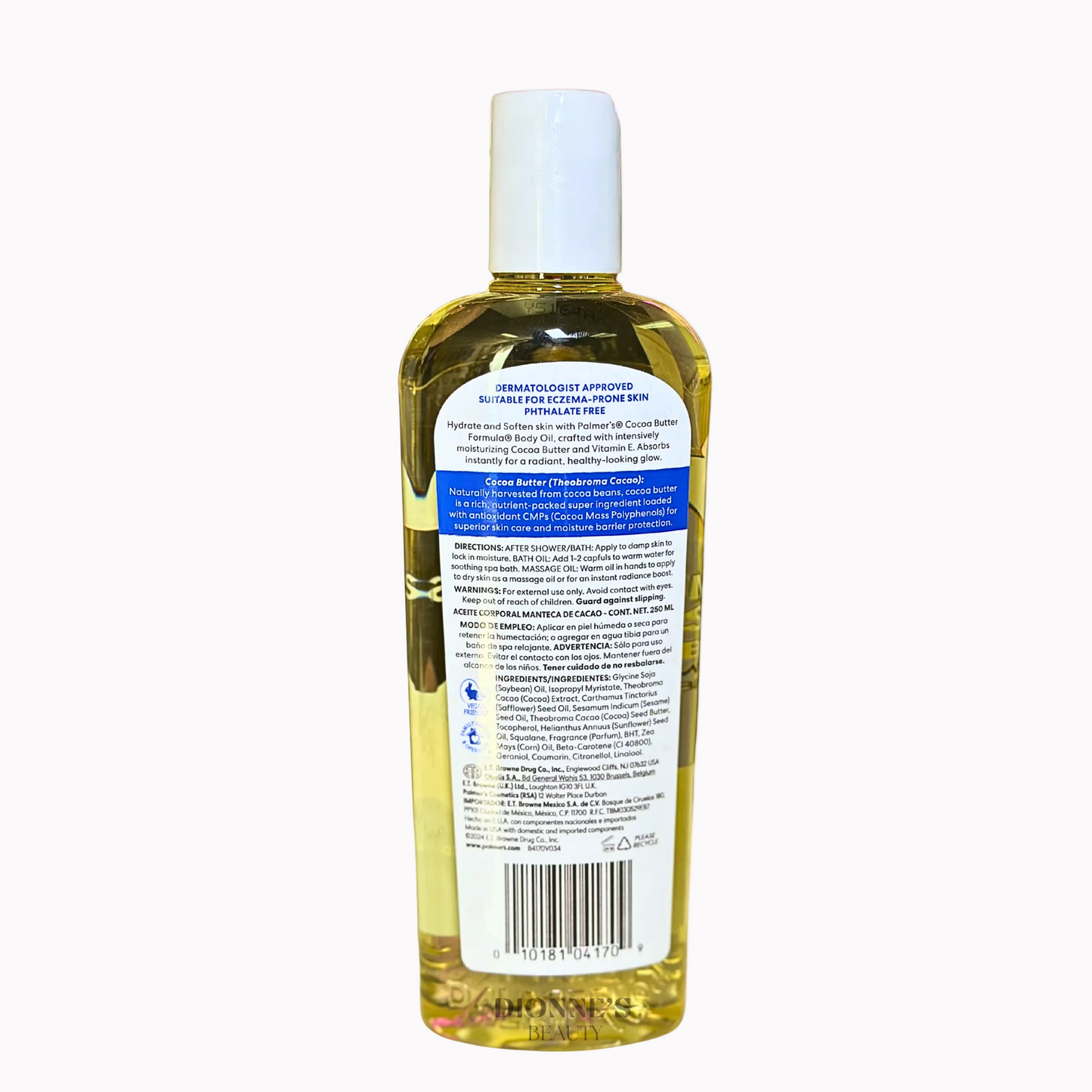 Palmer's Cocoa Butter Formula Moisturizes Softens Body Oil