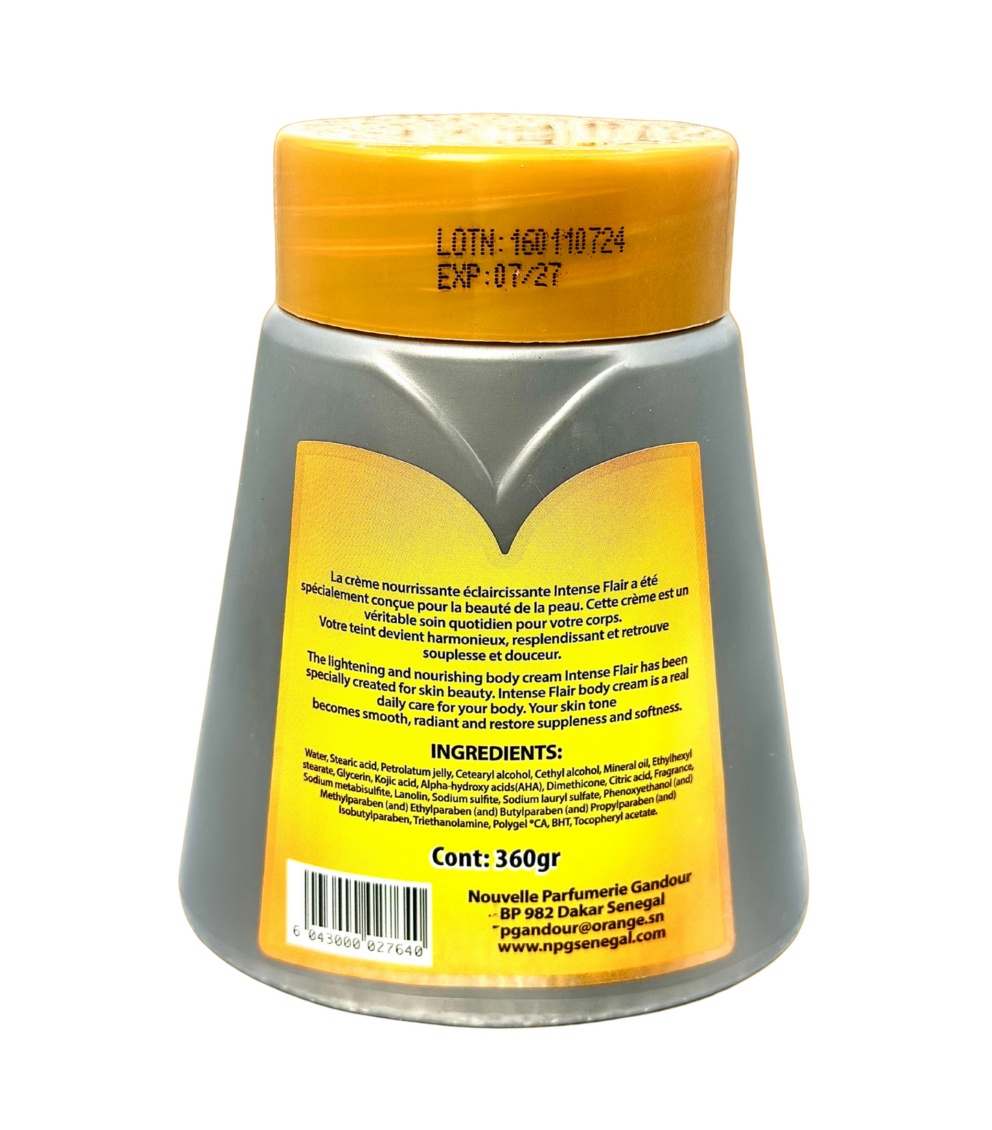 Intense Flair Crème Corporelle 3 Days Fast Action