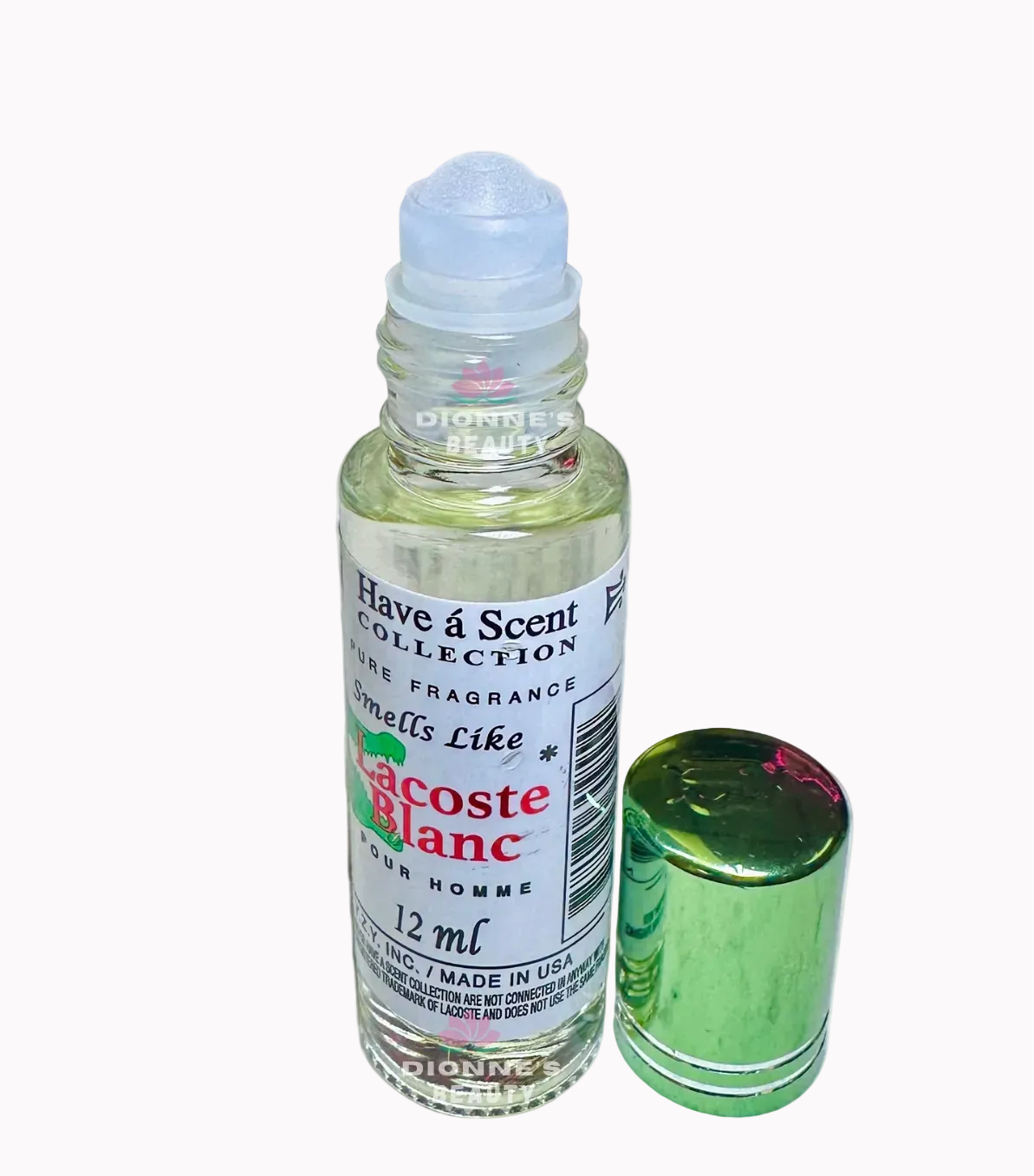 Have a Scent Collection Pure Fragrance Smells Like "Lacoste Blanc" Pour Homme Roll On Oils 12ml