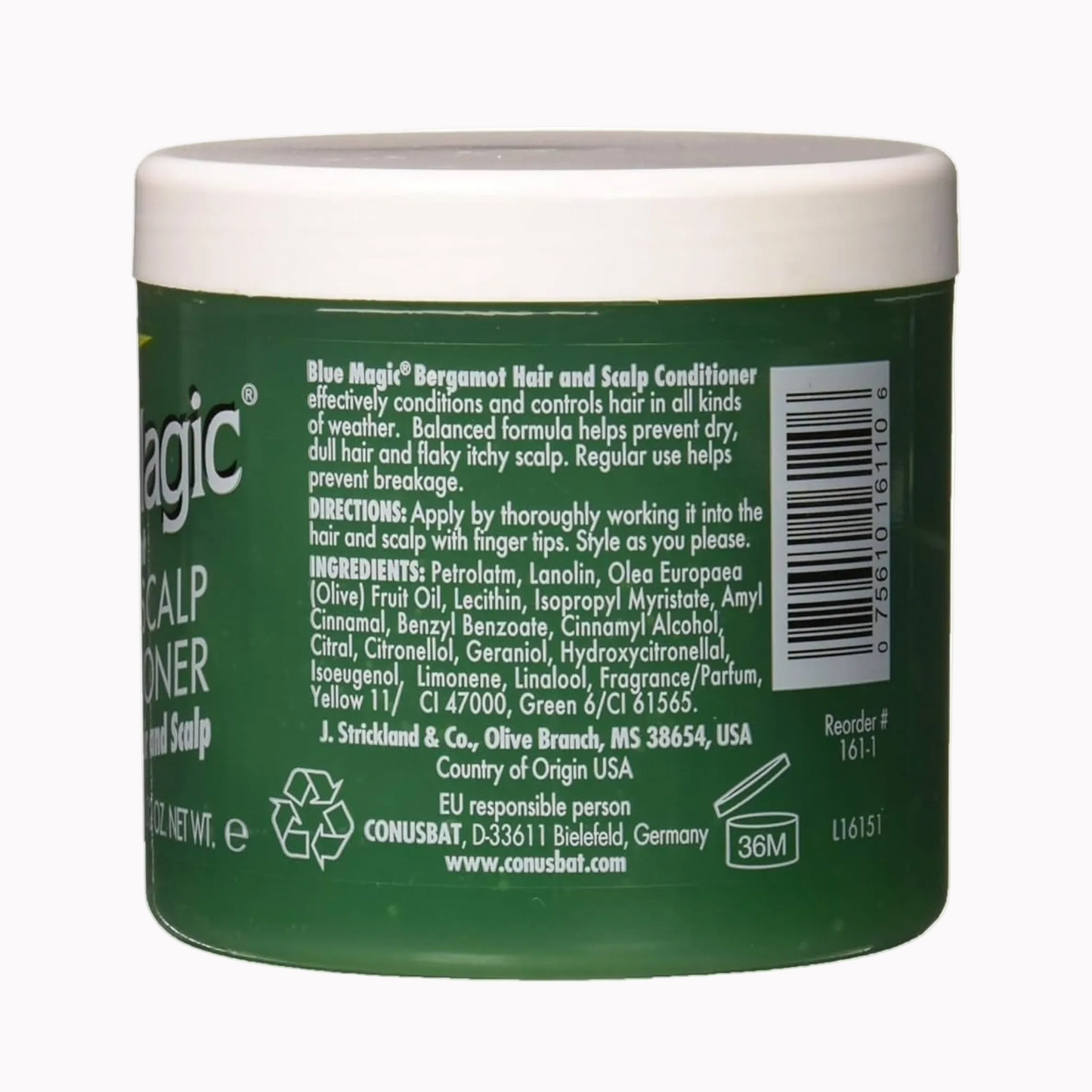 Blue Magic Bergamot The Original “Anti-Breakage Formula” Conditioner Hair Grease