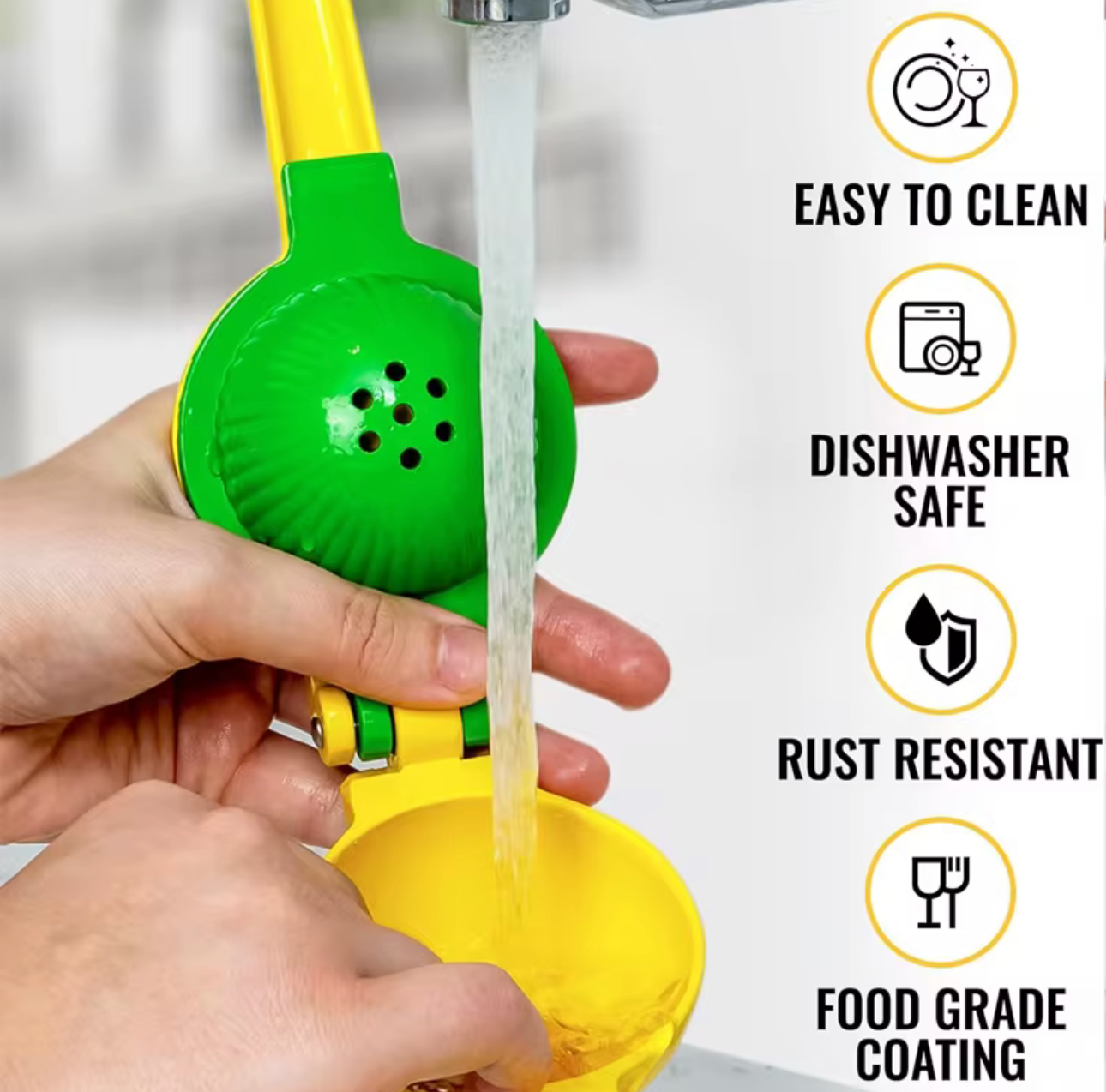 2 in 1 Handheld Metal Lemon Juicer Press Kitchen Hand Lime and Lemon Squeezer