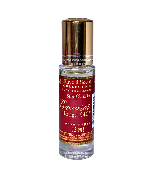 Have a Scent Collection Pure Fragrance Smells Like "Baccarat Rouge 540" Unisex Roll On Oils 12ml