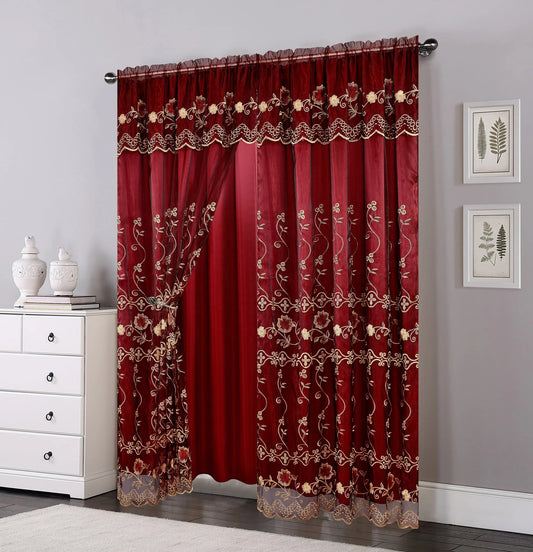 Embroidery Voile Sheer Curtains for Home Decor