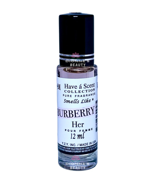 Have a Scent Collection Pure Fragrance Smells Like "Burberry" Pour Femme Roll On Oils 12ml