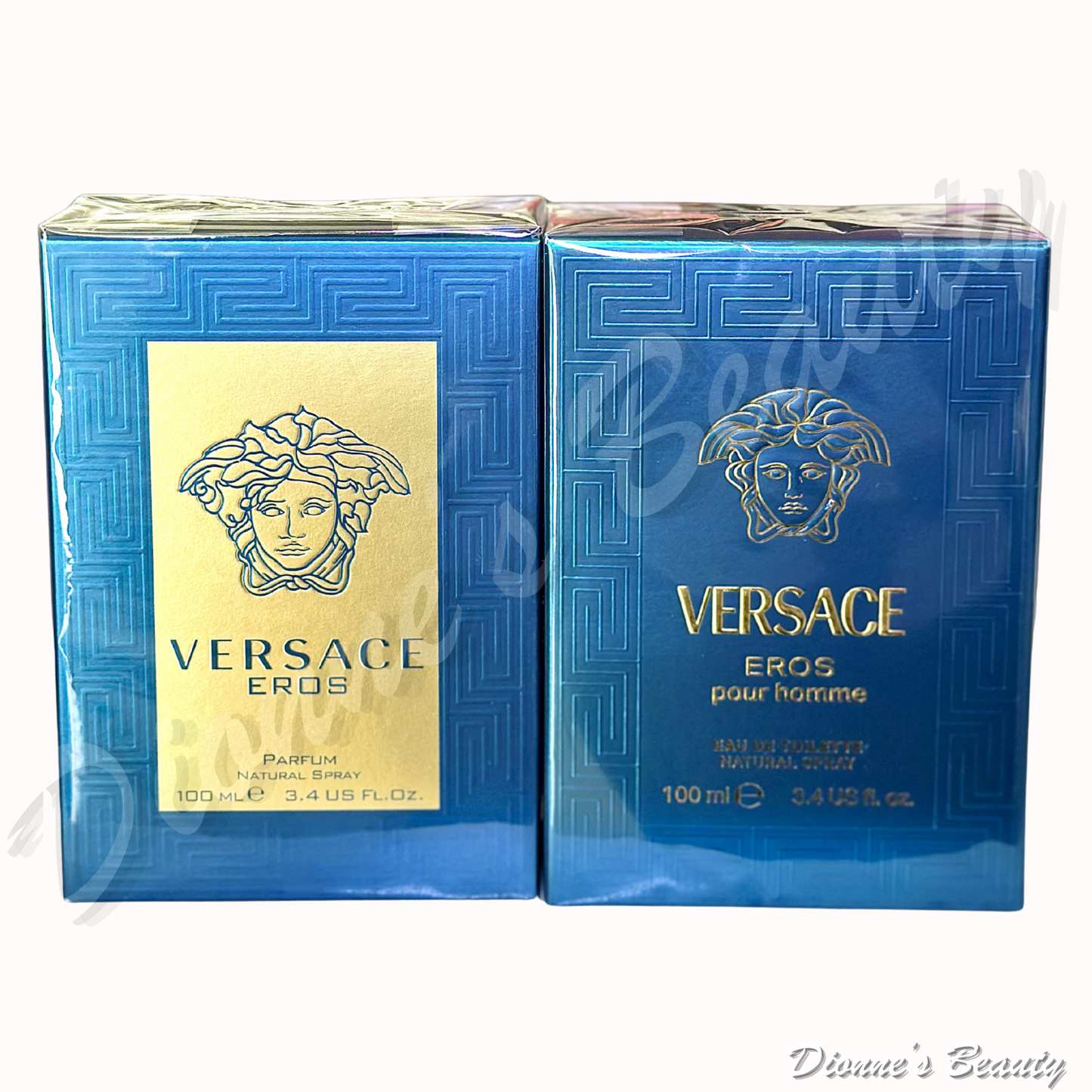 Luxury Scent Icons #1 (Versace Eros Parfum Natural Spray 3.4Oz + Versace Eros EDT pour Homme 3.4Oz)