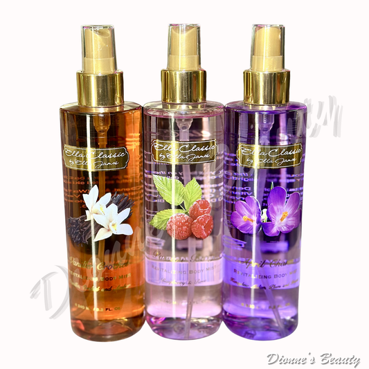 Daily Refresh Body Mist Set #1 (Ella Classic Vanilla Crochet + Passion Berry + April Charm for Women 240mL each)