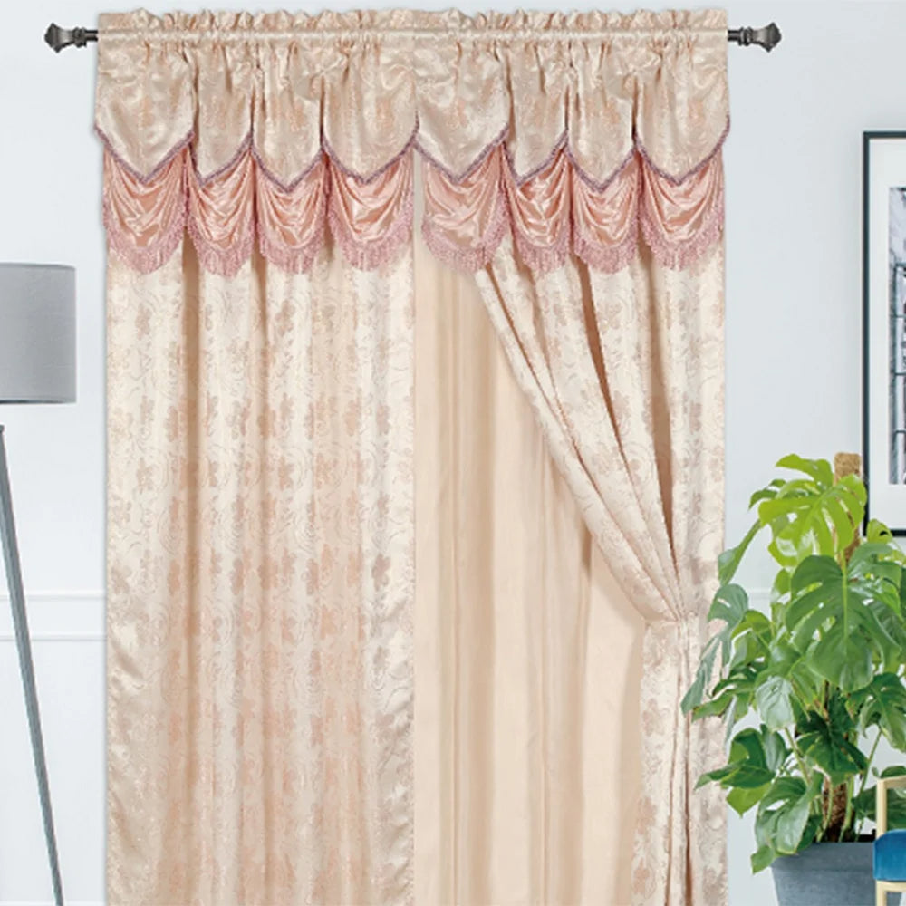Floral Blackout Curtain for Home Decor - Polyester Material