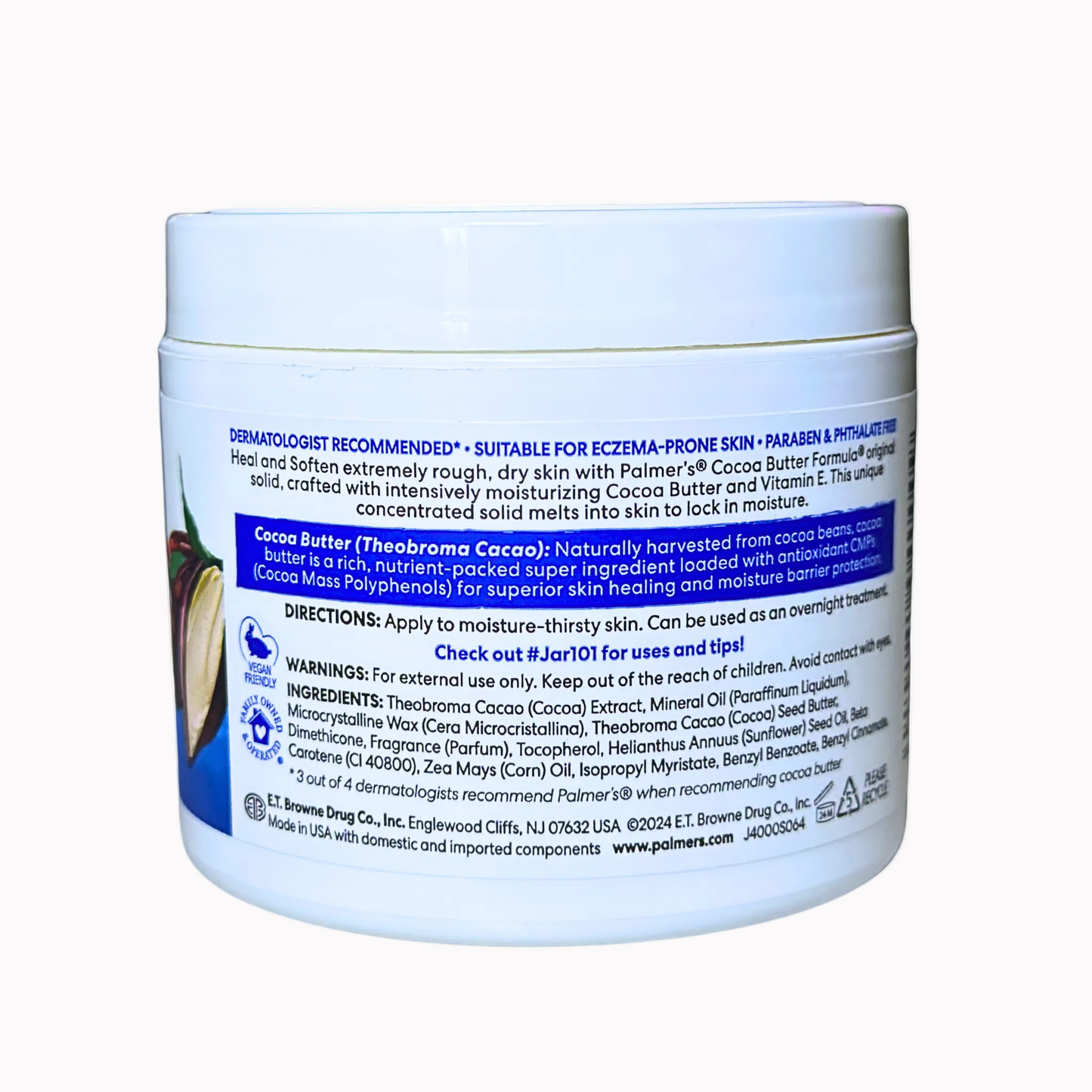 Palmer's Cocoa Butter Formula Heals Softens Cream Jar