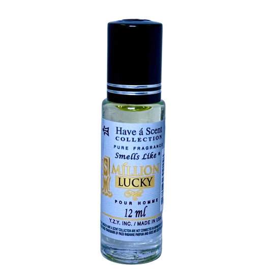 Have a Scent Collection Pure Fragrance Smells Like "1 Milliom Lucky" Pour Homme Roll On Oils 12ml