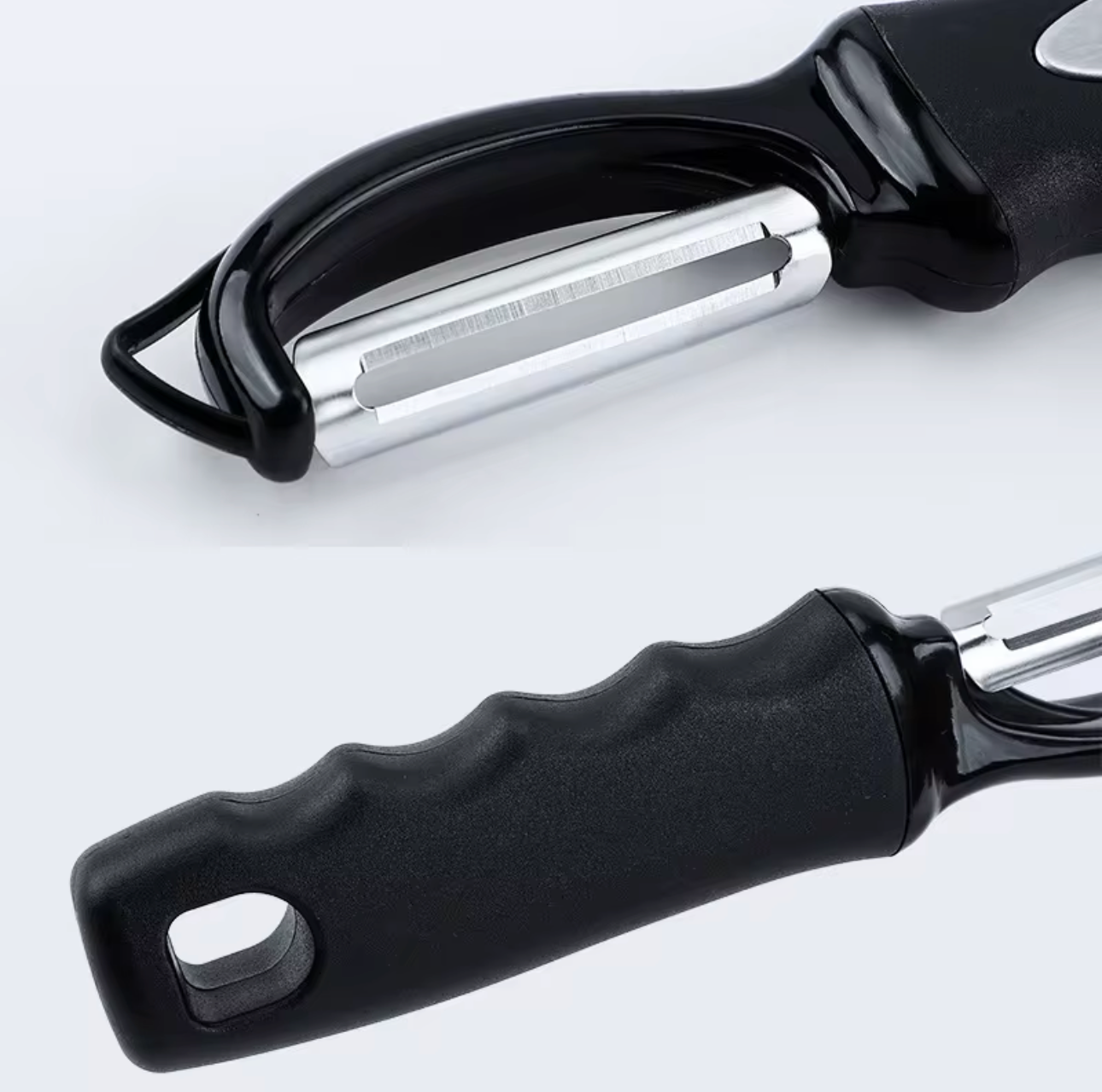 Stainless Steel Premium Swivel Kitchen Veggie Peeler Manual Operation Ultra Sharp Blades Soft Grip Handle for Easy Peeling