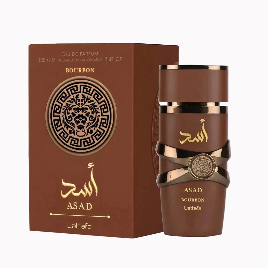 Lattafa Asad Bourbon for Unisex Eau de Parfum Spray, 3.4 Ounce / 100 ml