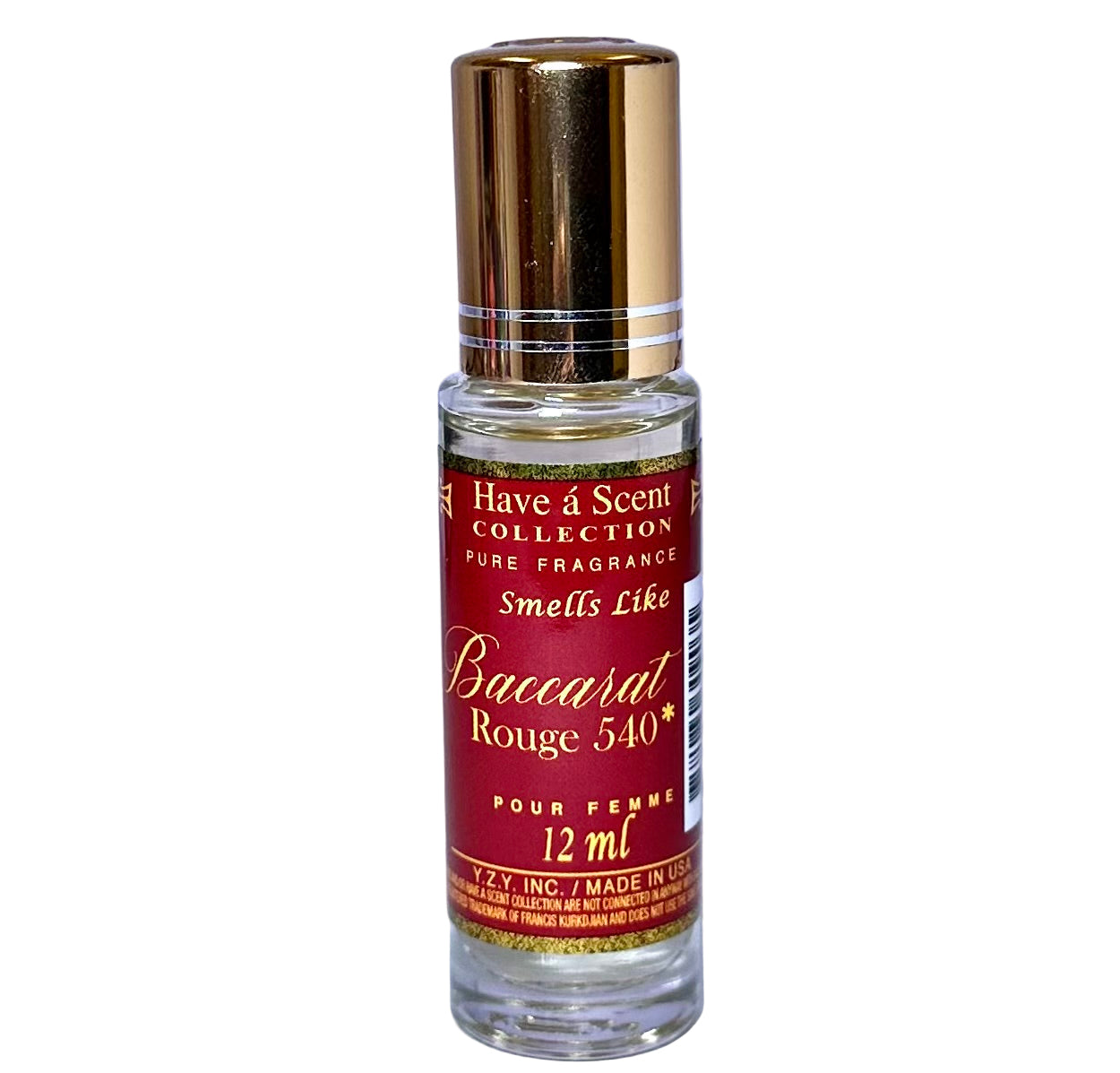 Have a Scent Collection Pure Fragrance Smells Like "Baccarat Rouge 540" Unisex Roll On Oils 12ml