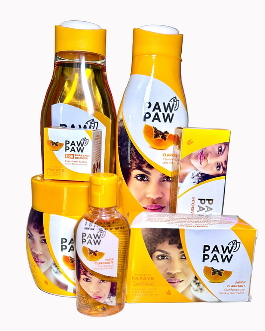 Paw Paw Clarifiant SkinCare Set (Body Lotion 500ml+ Shower Gel+ cream 500ml + soap 180g + Intensive Cream Tube 50mL + DSR 25mL + Oil 60ml)