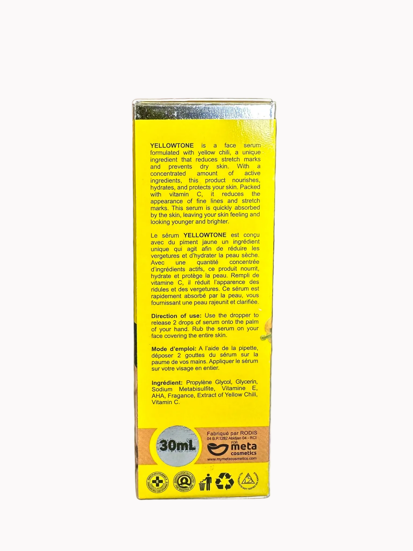 Yellow Tone Face Serum with Vitamin C & E
