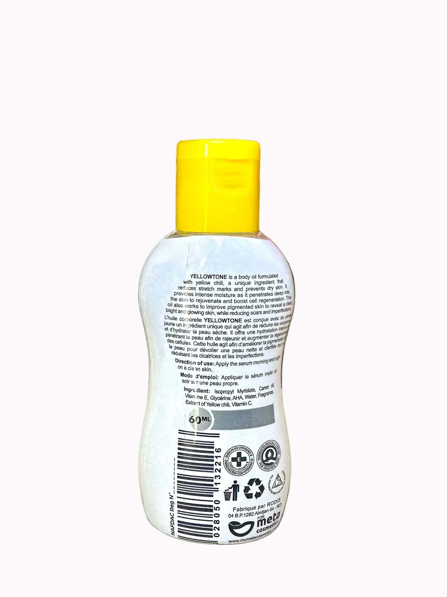 Yellow Tone Body Oil with Vitamin C & E