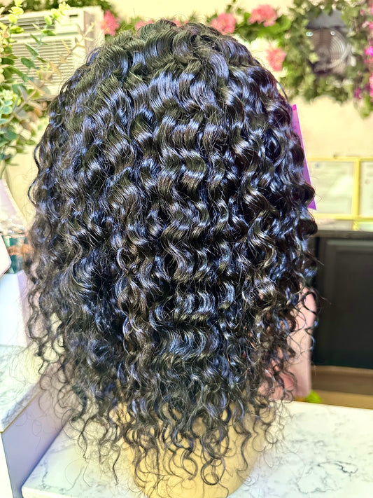 12A 13X4 Brazilian Water Wave Headband Bob Lacefront Hair Wig