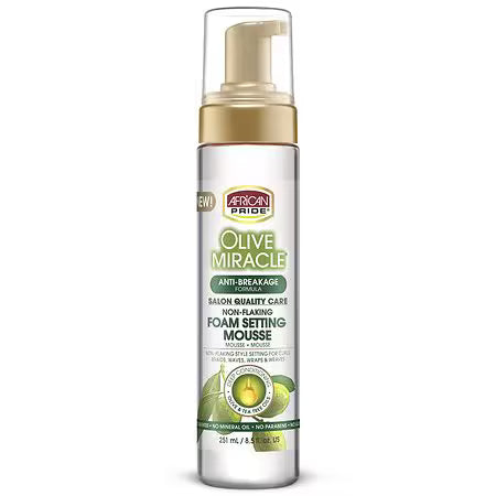 African Pride Olive Miracle Foam Setting Mousse